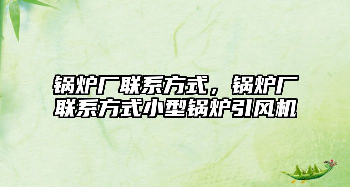 鍋爐廠聯(lián)系方式，鍋爐廠聯(lián)系方式小型鍋爐引風機