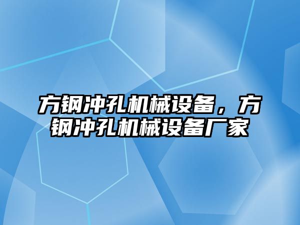 方鋼沖孔機(jī)械設(shè)備，方鋼沖孔機(jī)械設(shè)備廠家