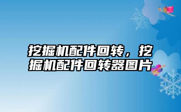 挖掘機配件回轉，挖掘機配件回轉器圖片