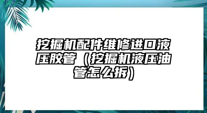 挖掘機配件維修進(jìn)口液壓膠管（挖掘機液壓油管怎么拆）