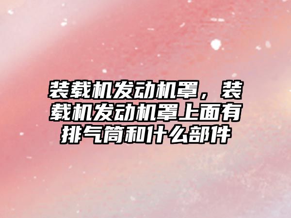 裝載機發動機罩，裝載機發動機罩上面有排氣筒和什么部件