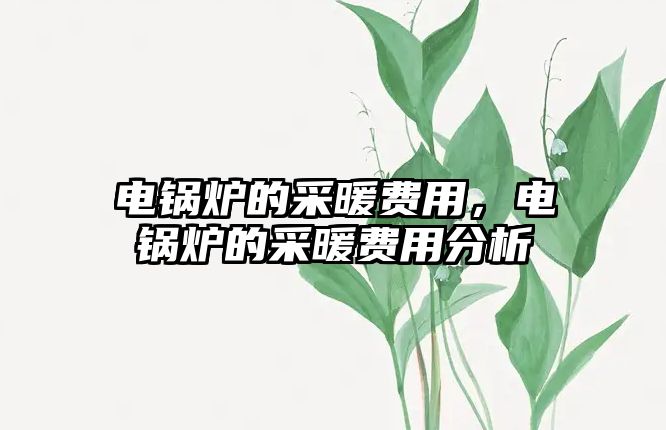 電鍋爐的采暖費(fèi)用，電鍋爐的采暖費(fèi)用分析