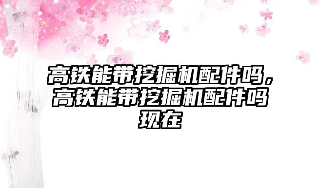 高鐵能帶挖掘機配件嗎，高鐵能帶挖掘機配件嗎現(xiàn)在