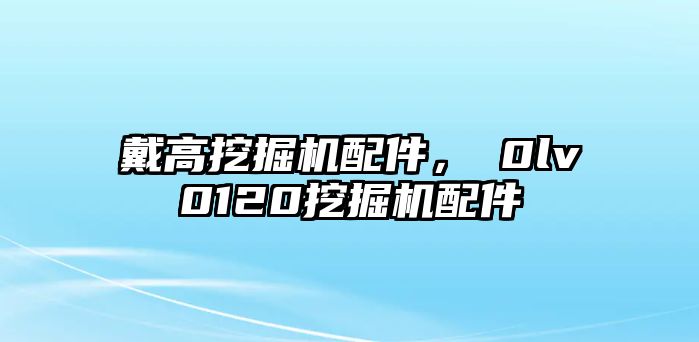 戴高挖掘機配件，ⅴ0lv0120挖掘機配件