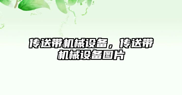 傳送帶機械設備，傳送帶機械設備圖片