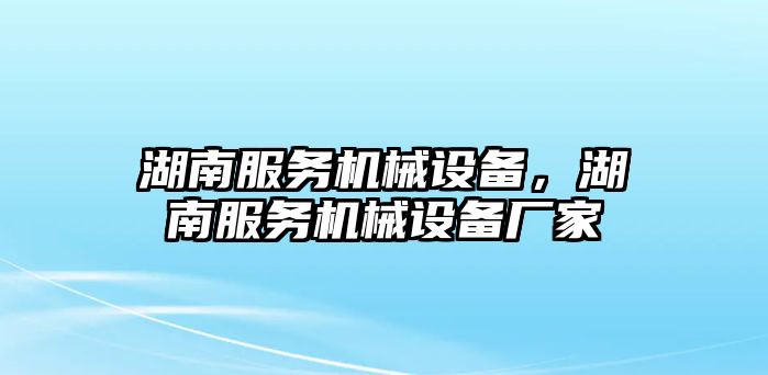 湖南服務(wù)機(jī)械設(shè)備，湖南服務(wù)機(jī)械設(shè)備廠家