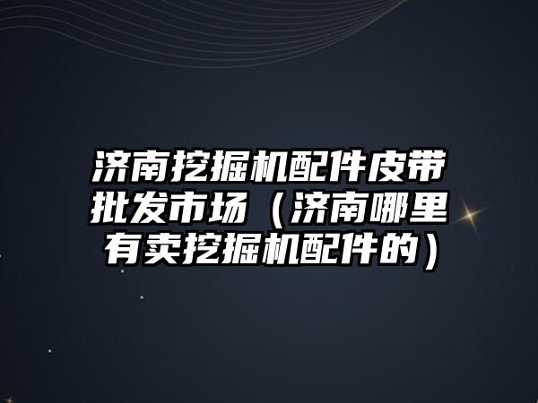 濟南挖掘機配件皮帶批發市場（濟南哪里有賣挖掘機配件的）