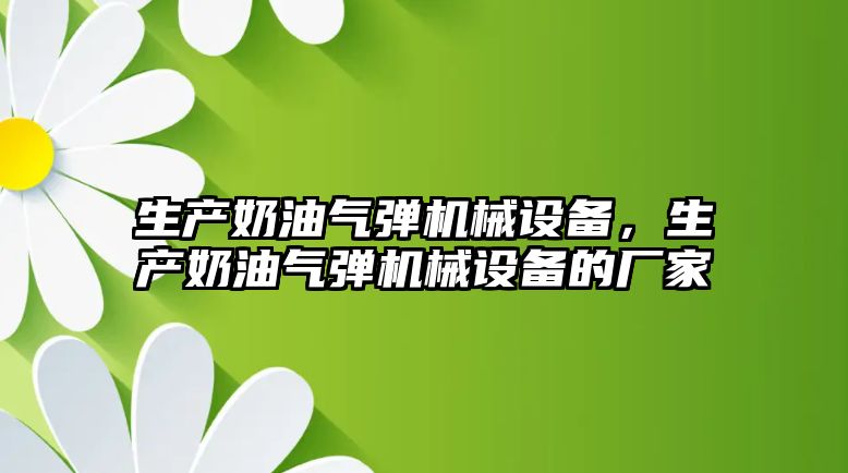 生產奶油氣彈機械設備，生產奶油氣彈機械設備的廠家