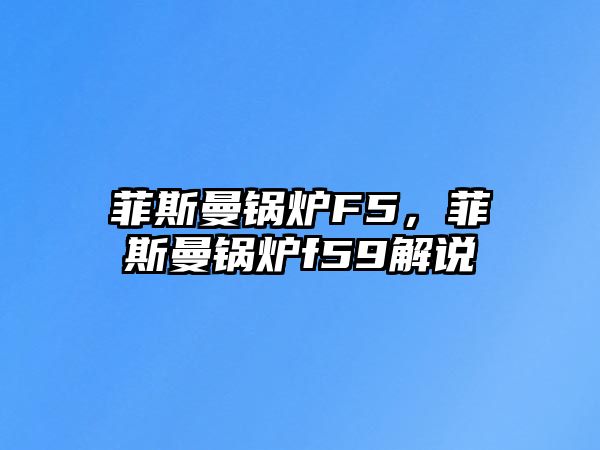 菲斯曼鍋爐F5，菲斯曼鍋爐f59解說