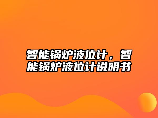 智能鍋爐液位計(jì)，智能鍋爐液位計(jì)說(shuō)明書(shū)