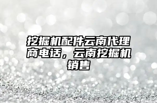 挖掘機配件云南代理商電話，云南挖掘機銷售