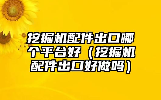 挖掘機配件出口哪個平臺好（挖掘機配件出口好做嗎）