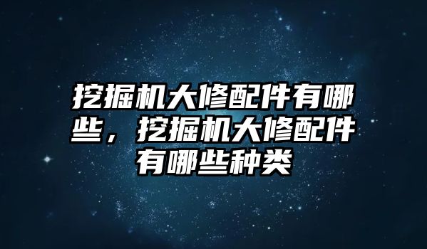 挖掘機大修配件有哪些，挖掘機大修配件有哪些種類