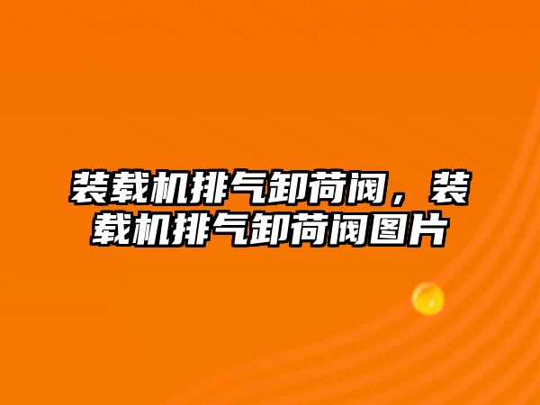 裝載機排氣卸荷閥，裝載機排氣卸荷閥圖片