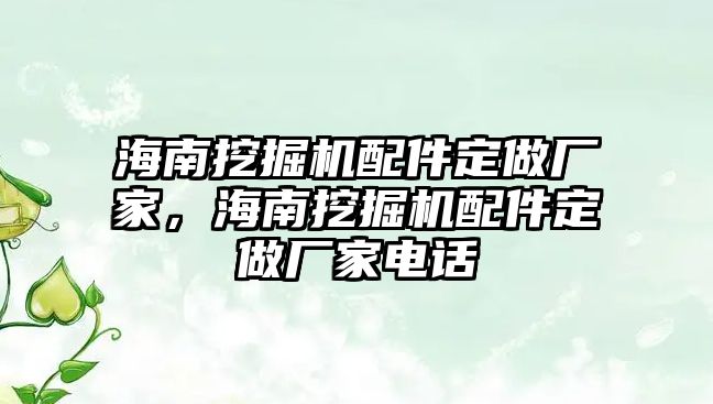 海南挖掘機配件定做廠家，海南挖掘機配件定做廠家電話