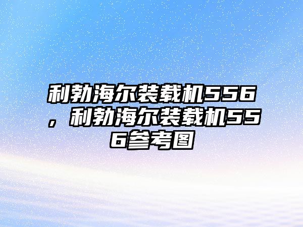 利勃海爾裝載機(jī)556，利勃海爾裝載機(jī)556參考圖