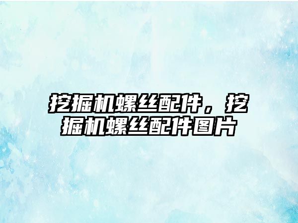 挖掘機螺絲配件，挖掘機螺絲配件圖片