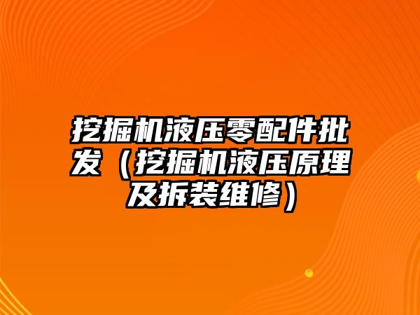 挖掘機液壓零配件批發（挖掘機液壓原理及拆裝維修）