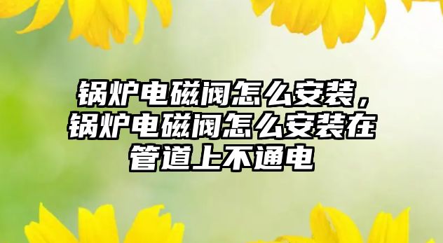 鍋爐電磁閥怎么安裝，鍋爐電磁閥怎么安裝在管道上不通電