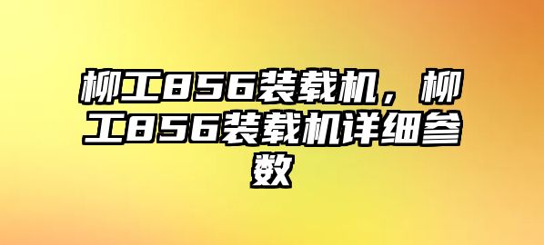 柳工856裝載機，柳工856裝載機詳細參數