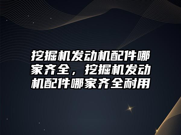 挖掘機發動機配件哪家齊全，挖掘機發動機配件哪家齊全耐用