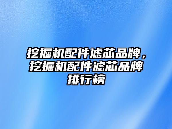 挖掘機配件濾芯品牌，挖掘機配件濾芯品牌排行榜