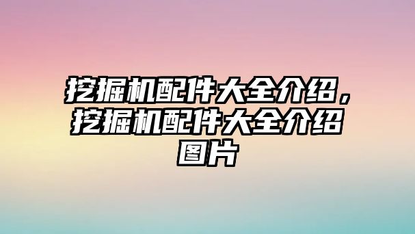 挖掘機配件大全介紹，挖掘機配件大全介紹圖片