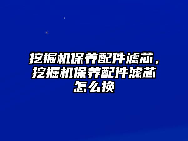 挖掘機保養配件濾芯，挖掘機保養配件濾芯怎么換