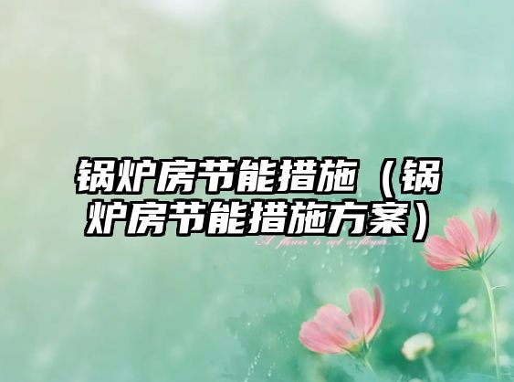 鍋爐房節能措施（鍋爐房節能措施方案）