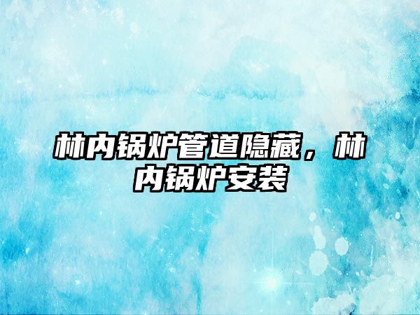 林內(nèi)鍋爐管道隱藏，林內(nèi)鍋爐安裝