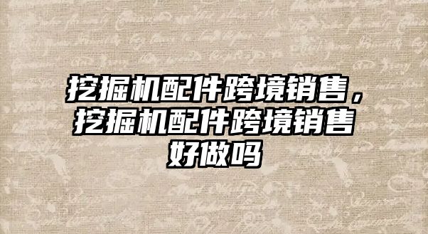 挖掘機配件跨境銷售，挖掘機配件跨境銷售好做嗎