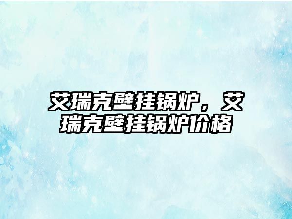 艾瑞克壁掛鍋爐，艾瑞克壁掛鍋爐價格