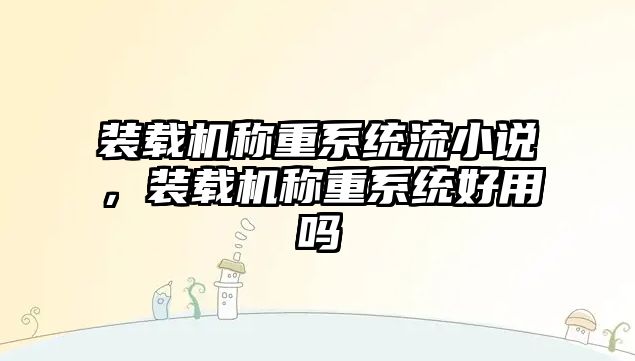 裝載機(jī)稱重系統(tǒng)流小說，裝載機(jī)稱重系統(tǒng)好用嗎