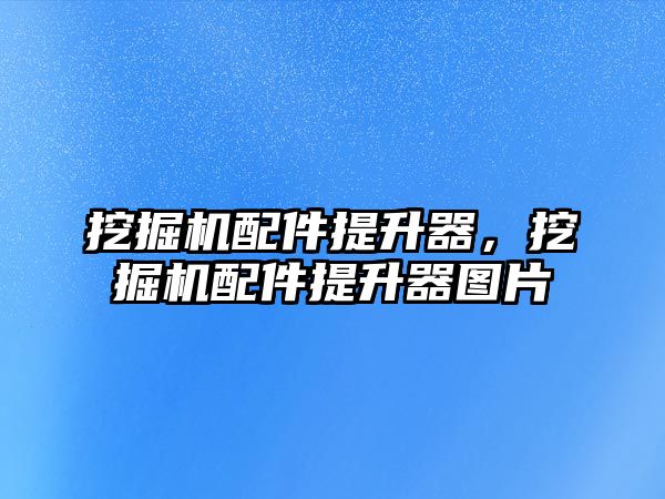 挖掘機配件提升器，挖掘機配件提升器圖片