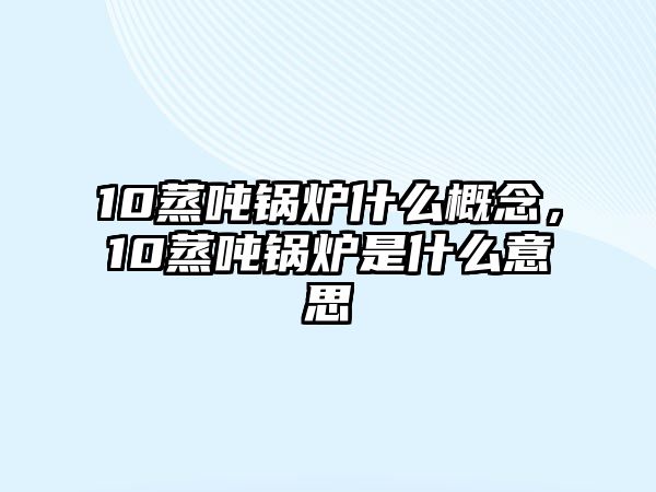 10蒸噸鍋爐什么概念，10蒸噸鍋爐是什么意思