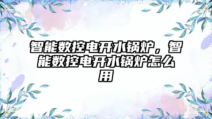 智能數控電開水鍋爐，智能數控電開水鍋爐怎么用