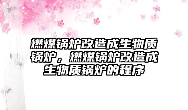 燃煤鍋爐改造成生物質鍋爐，燃煤鍋爐改造成生物質鍋爐的程序