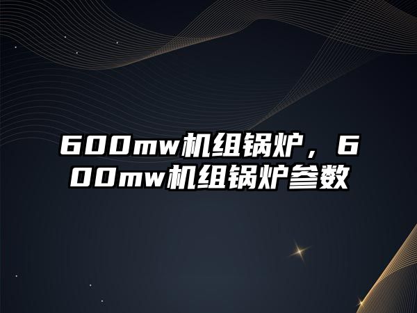 600mw機組鍋爐，600mw機組鍋爐參數