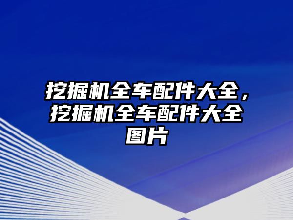 挖掘機全車配件大全，挖掘機全車配件大全圖片