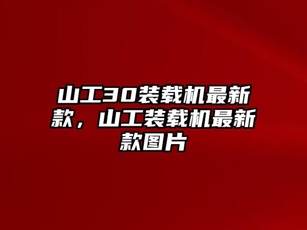 山工30裝載機最新款，山工裝載機最新款圖片