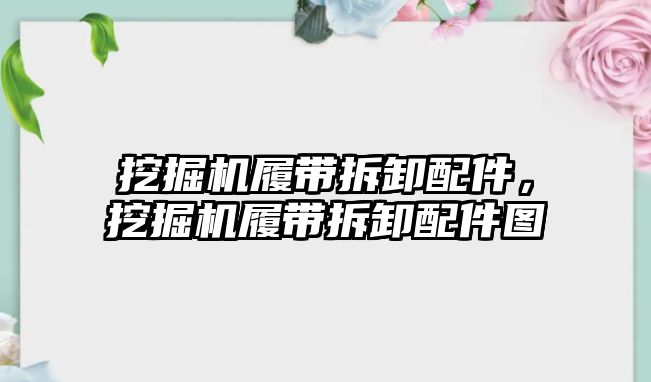 挖掘機履帶拆卸配件，挖掘機履帶拆卸配件圖