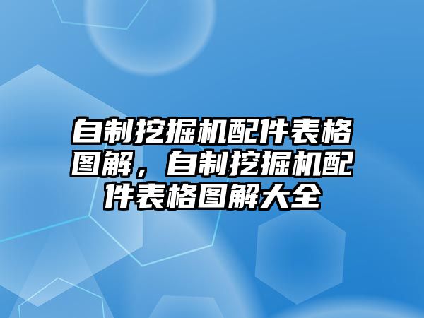 自制挖掘機配件表格圖解，自制挖掘機配件表格圖解大全