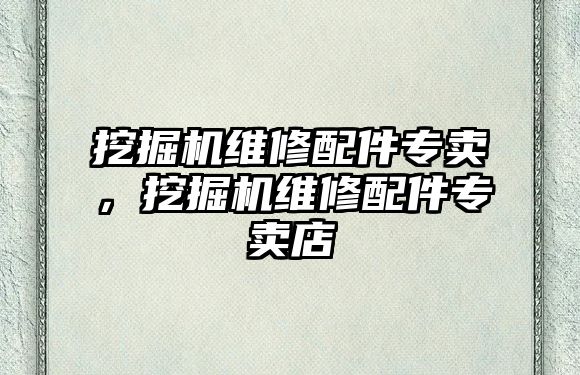 挖掘機維修配件專賣，挖掘機維修配件專賣店