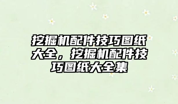 挖掘機配件技巧圖紙大全，挖掘機配件技巧圖紙大全集