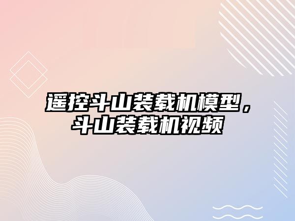 遙控斗山裝載機模型，斗山裝載機視頻