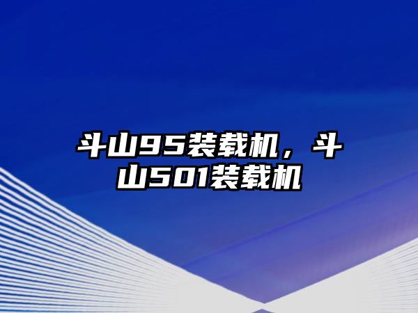 斗山95裝載機(jī)，斗山501裝載機(jī)