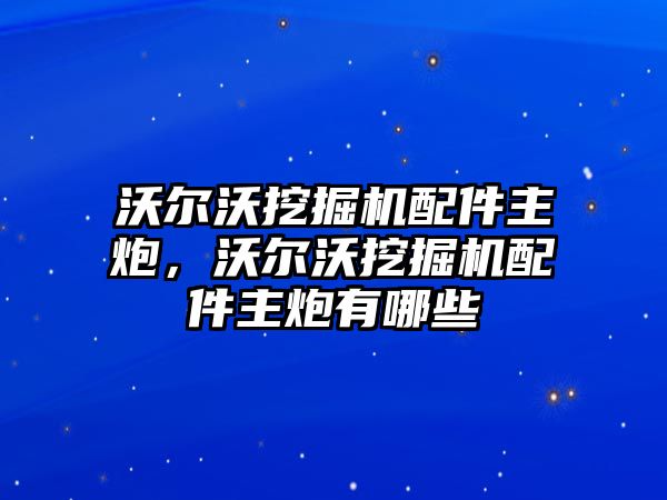 沃爾沃挖掘機配件主炮，沃爾沃挖掘機配件主炮有哪些