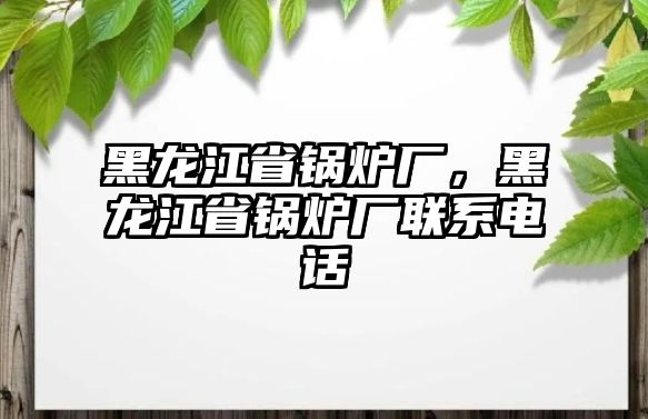 黑龍江省鍋爐廠，黑龍江省鍋爐廠聯系電話