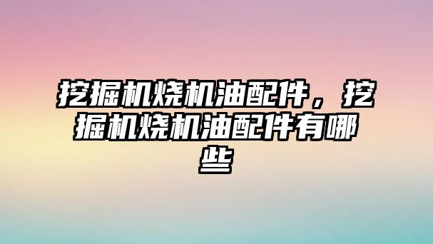 挖掘機燒機油配件，挖掘機燒機油配件有哪些