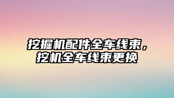 挖掘機配件全車線束，挖機全車線束更換